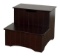 Kings Brand Furniture Cherry Wood Step Stool