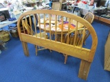 Wooden Headboard Slat Back Arched Top