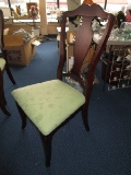 7 Dining Chairs Wooden Urn Back, Bow Top, Curved Legs