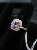 925 Rose Gold Amethyst Ring