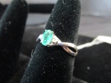 Lattice w/ Green Stone Ring 10k AV