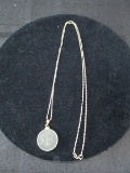 East India Co. Coin Pendant on 18k/925 Chain Necklace