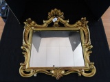 Embellished/Ornate Scalloped Design Wall Mirror Gilted Frame/Matt