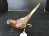 Fenton Iridescent Art Glass Hand Painted Dove