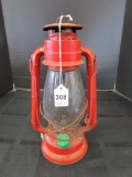 Jean Phelps Red Gas Powered Vintage Lantern w/ Handle