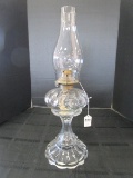 Scalloped Design Oil Lamp No.2 Good House Keeping w/ Hurricane Shade