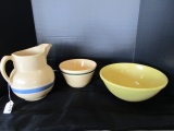 Lot - Pottery Jug, Bowls, Plates Various Makes, Designs, Etc.