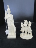 Resin Athena Figure & Dancing Children Figure