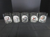 Norman Rockwell Glassware Collection Whiskey Glasses