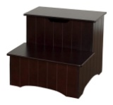 Kings Brand Furniture Cherry Wood Step Stool