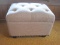 Convenience Concepts 5th Ave Storage Ottoman Tufted Top & Tack Trim on Bun Feet
