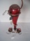 Ruby Flash Pressed Glass Double Flower Hummingbird Feeder