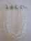 Stunning Aurora Borealis Double Strand Necklace w/ Matching Pair Clip on Earrings