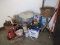 Lot - Bird Feeders, Galvanized 10Gal Drop Handle Pail, Flower Pots, Plant Stand Basket, Etc.