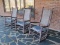 3 Painted Brown Porch Rockers w/ Woven Back & Seat