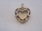 Stamped 14k Heart Shape Pendant w/ Setting