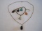 Polished Stone Pendant Necklace & Dangle Polished Stones Bracelet