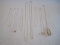 9 - 14kt Italy & Other Herringbone Necklaces 3 w/ Beads