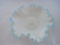 Fenton Aqua Crest Ruffled Edge Bon Bon Dish