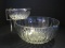 Glassware by Jeannette 3 Pieces - Crystal Chip 'n Dip Bowls Multifaceted Design