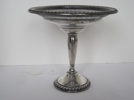 Roger Sterling Compote w/ Reticulated Embellished Rim Weighted Reinforced Base
