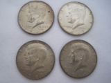 4 - 1967 Kennedy Half Dollar Coins Silver Content 40% Silver Weight .1479oz.