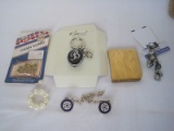 Lot - Chain Guard, Cat Fingers Key Purse, Kim Rogers, Monogram B Key Ring Flash Light