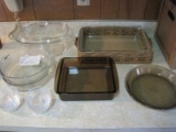 Lot - Pyrex Glass Bakeware, Ramekins, 2qt. Covered Roaster, Etc.