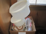 Lot - Misc. Plastic Storage Containers, Cake/Pie Carries, Bowls, Etc.