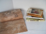 Lot - Misc. Horsemanship & Riding Books, Horse Care & 1986 Leather Embossed Wall Calendar