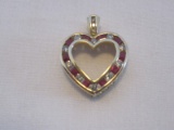 Stamped 14k Heart Shape Pendant w/ Setting