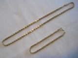 Stamped 14k Italy Rope Chain Necklace End/End 14 1/2