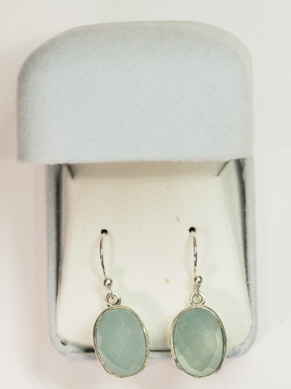 Sterling Silver Chalcedony Earrings