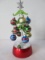 Ganz Glass Multi-Color LED Light Up Christmas Tree w/ 12 Ornaments