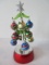 Ganz Glass Multi-Color LED Light Up Christmas Tree w/ 12 Ornaments