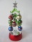 Ganz Glass Multi-Color LED Light Up Christmas Tree w/ 12 Ornaments