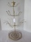 Gilted Metal Christmas Tree Ornament Stand & Scalloped Base Gallery