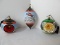 Super Lot - 3 Joy To The World Collectibles Hand Crafted Glass Ornaments