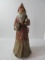 Resin Old World Traditional Santa Claus Figure Glitter Accent