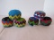6 Colorful Hand Woven Hacky Sacks Variety of Colors & Various Designs