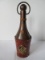 Leather Embellished Decanter Bottle w/ Knight & Shield Accent