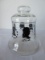 Glass Bell Shape Bicentennial Candy Dish w/ Lid & Silhouette Profile of Founding Father's