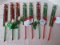 Lot - 8 An American Co. Tiny's Holiday Collection Cat Wand Christmas Toys 4 Felt Snow Flakes