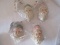 4 Ceramic Jolly Old Saint Nick Santa Ornaments