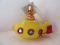 Old World Christmas Hand Blown Glass Groovy Yellow Submarine Ornament