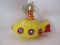 Old World Christmas Hand Blown Glass Groovy Yellow Submarine Ornament