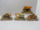 Set - 4 New-Ray Toys Co. Limited 2016 Building Team Friction Mini-Construction Equipment