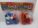 2 Packs Ja-Ru Inc. Fire Fighter & Police Sets 23 Pieces Per Pack