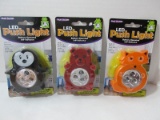 3 LED Push Lights Battery Operated/Self-Adhesive Whimsical Animal Figurines