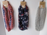 3 Lavello Patriotic Design Hometown Classics Collection Infinity Scarves